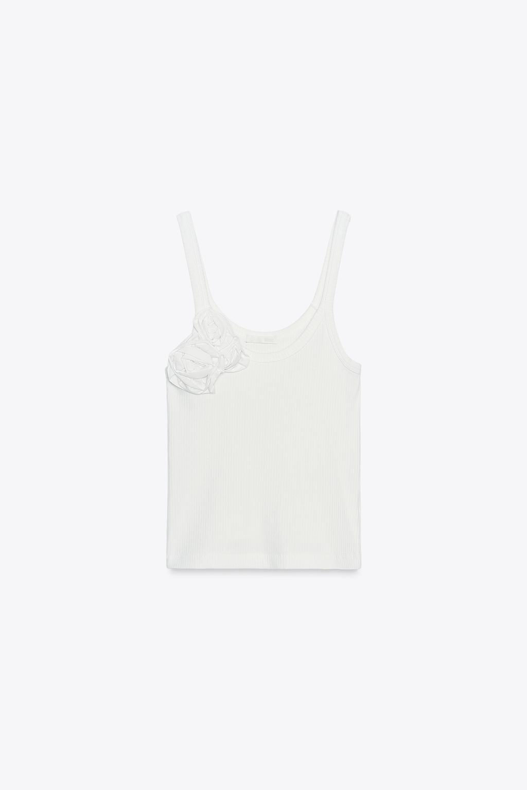 RIBBED FLORAL TOP - Zara фото 6