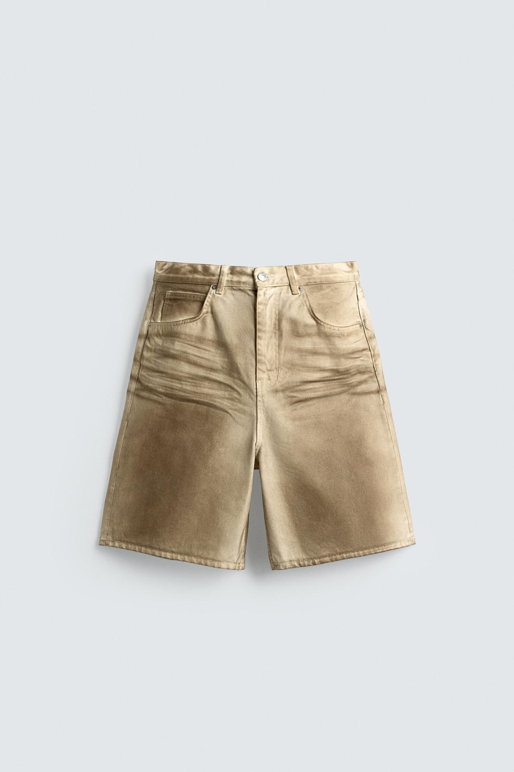 FADED PRINT BAGGY FIT BERMUDA SHORTS - Zara фото 6