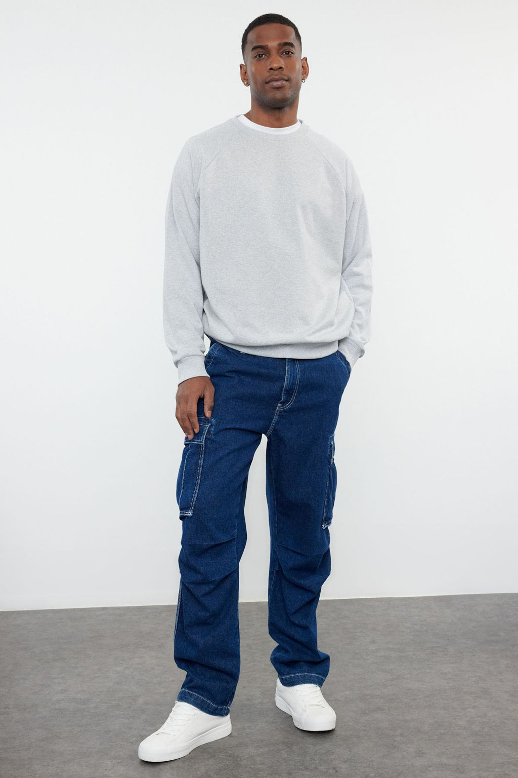 TRENDYOL MAN Siyah Regular Fit Ici Polar/S?cak Tutan Sweatshirt TMNAW23SW00190 - Trendyolmilla фото 58