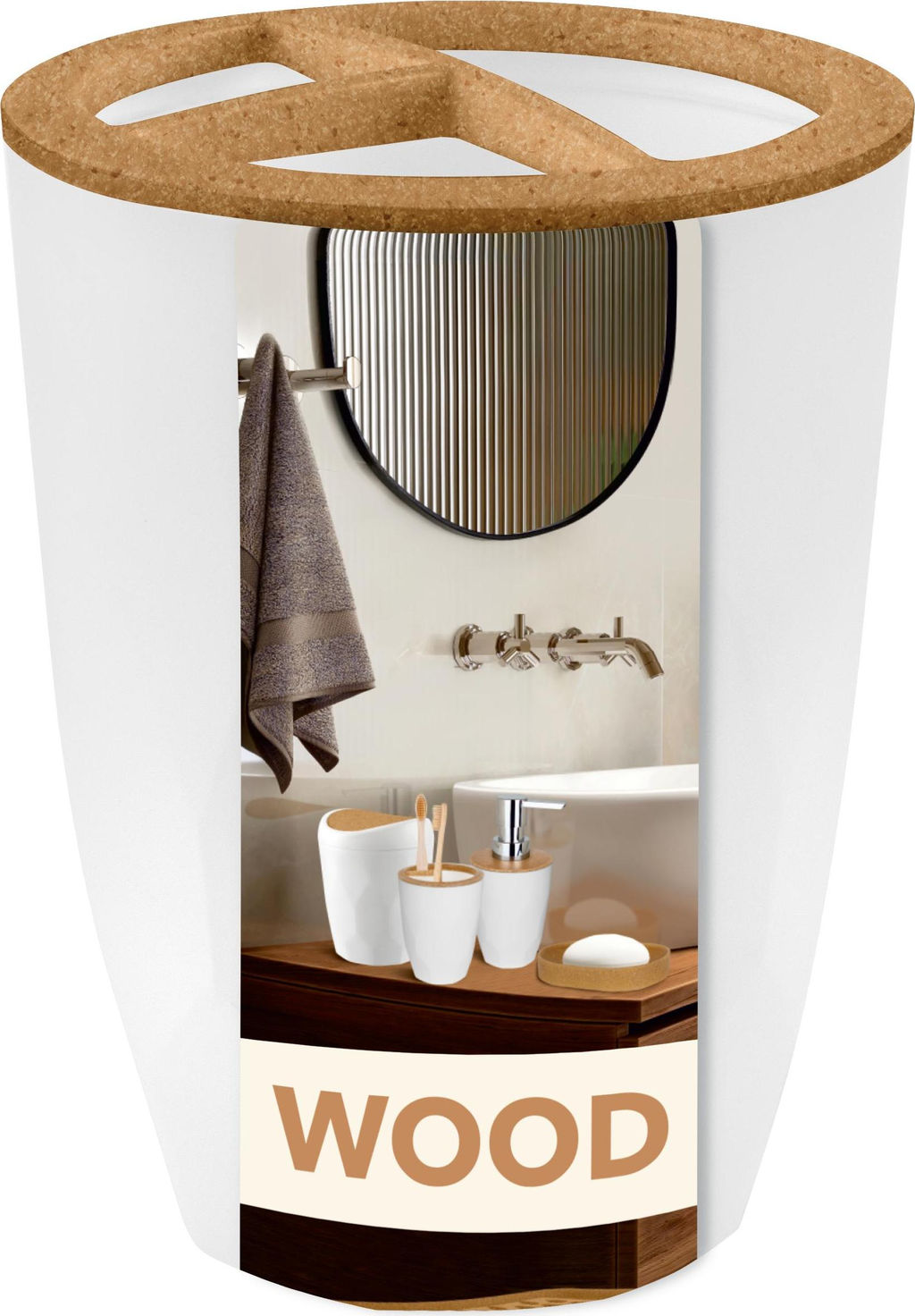 Цена за 2 шт. Стакан для зубных щеток Keeplex Wood KL500510624