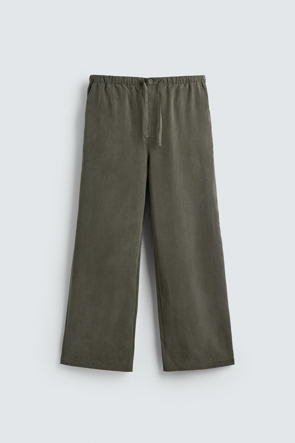 PANTAL?N FLUIDO RELAXED FIT / Khaki oscuro - Zara фото 7