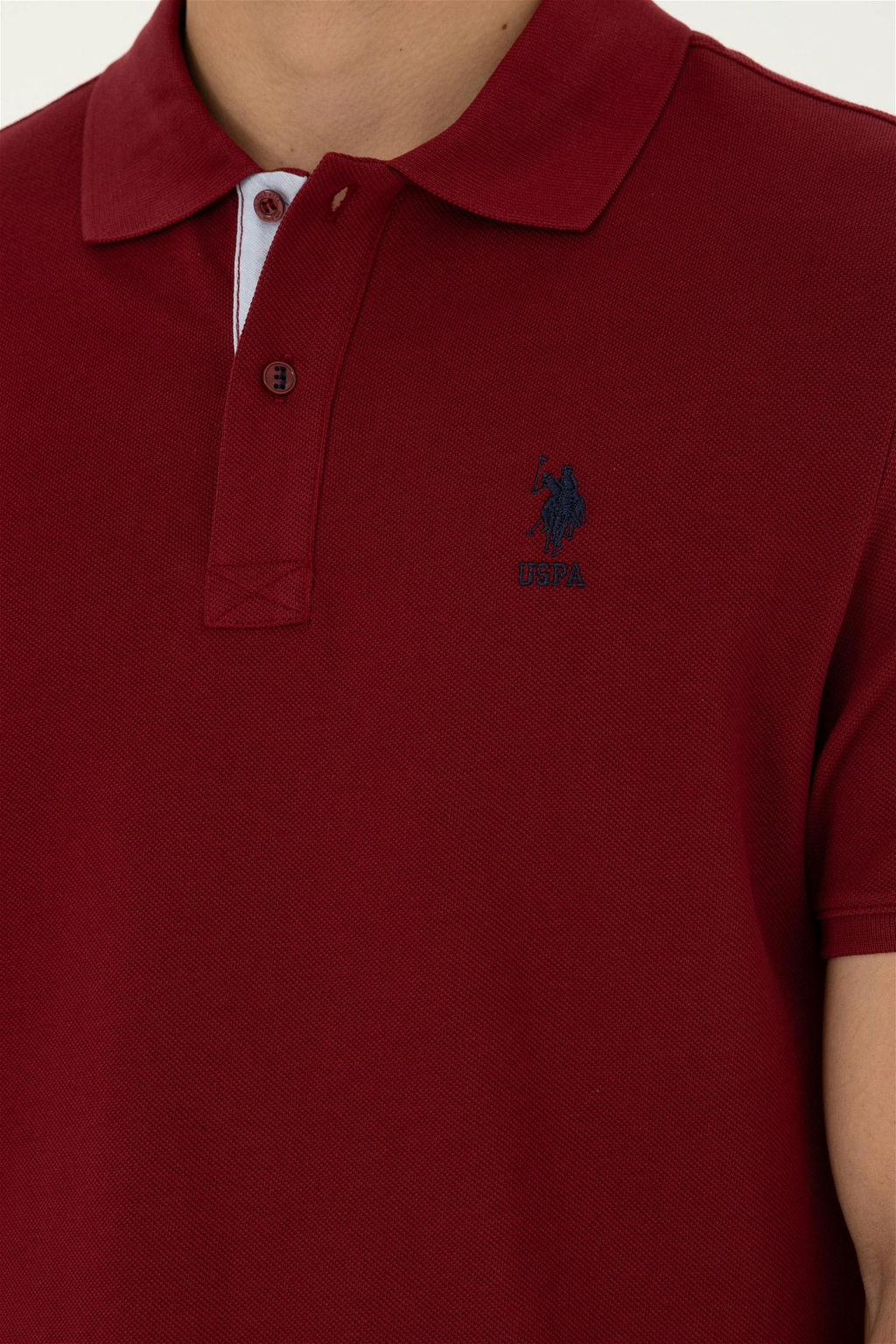 Мужская бордово-красная базовая футболка - U.s. polo assn фото 7