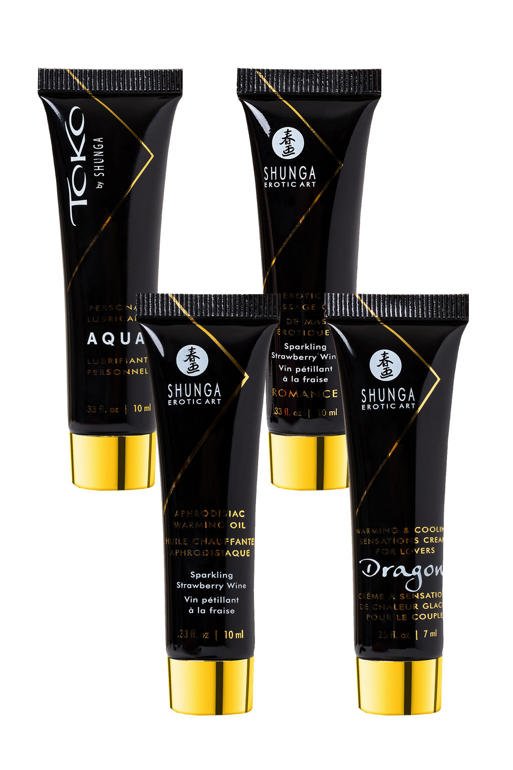 Набор Shunga Секрет Гейши (Geishas Secret), 5 средств, аромат клубника и шампанское