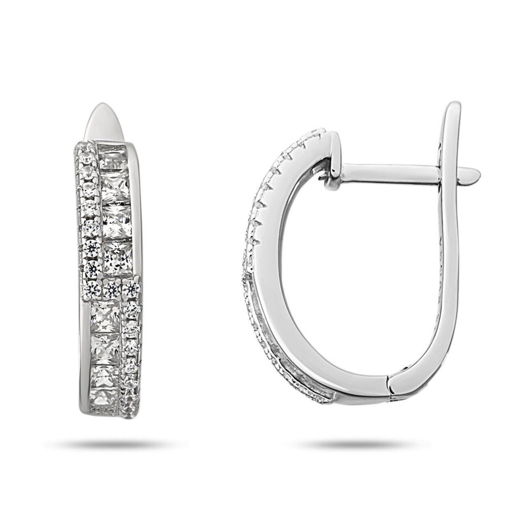 Серьги, куб.циркон., МЦВА398