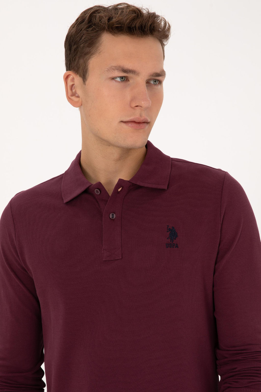 Erkek Bordo Basic Sweatshirt