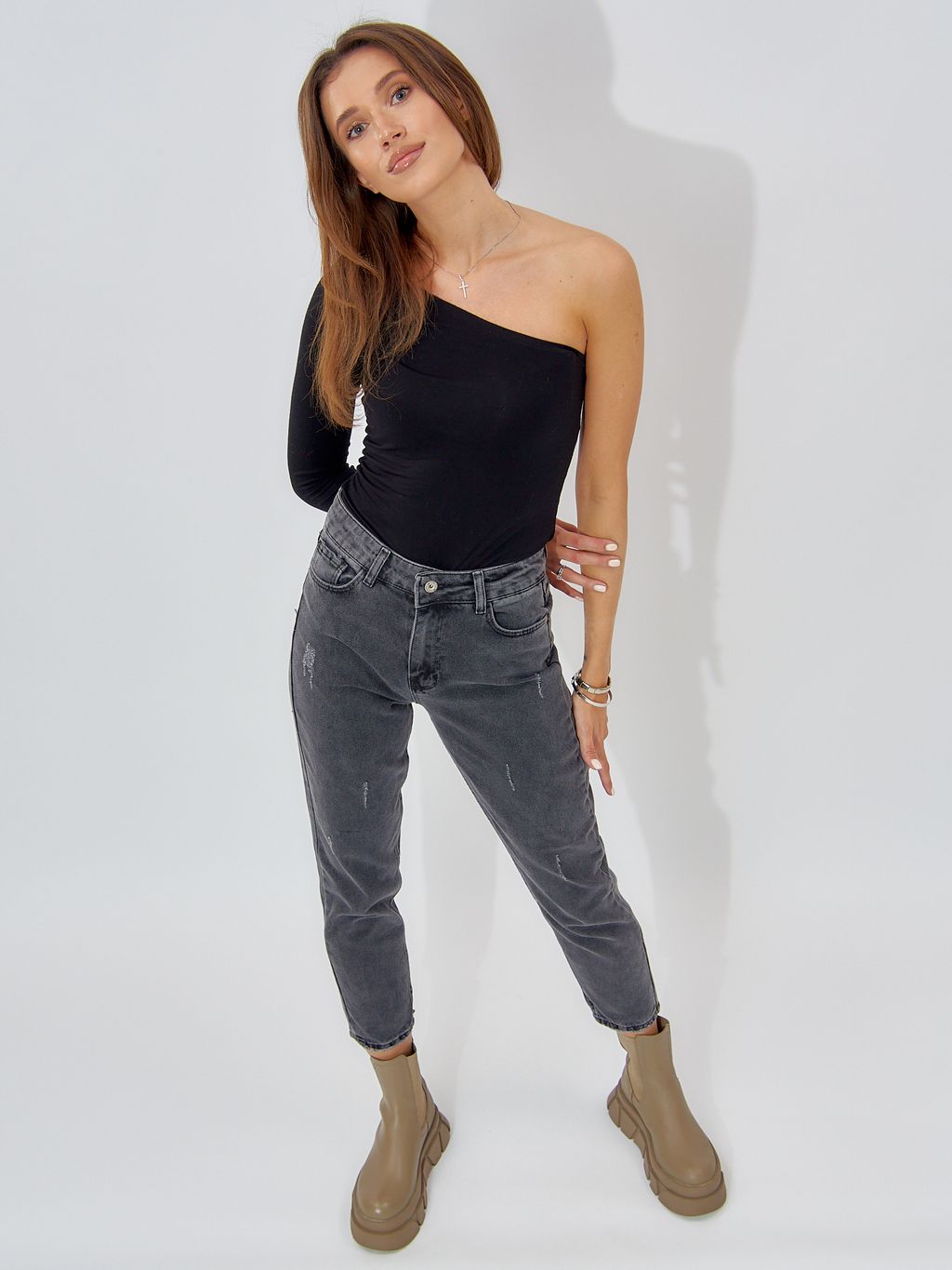 Джинсы женские темно-серого цвета 536_227TC - Mtforce фото 15