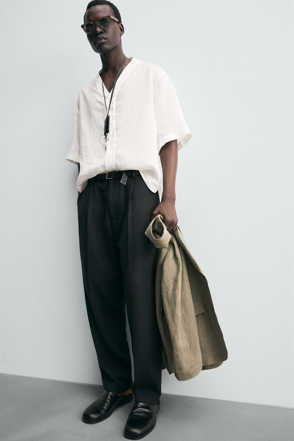 100% LINEN SHIRT - Zara фото 8