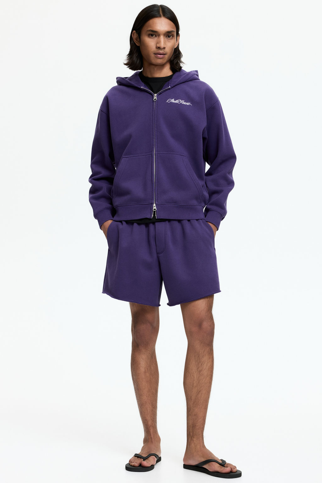 Chaqueta sudadera estampada con capucha Loose Fit - H&m фото 7