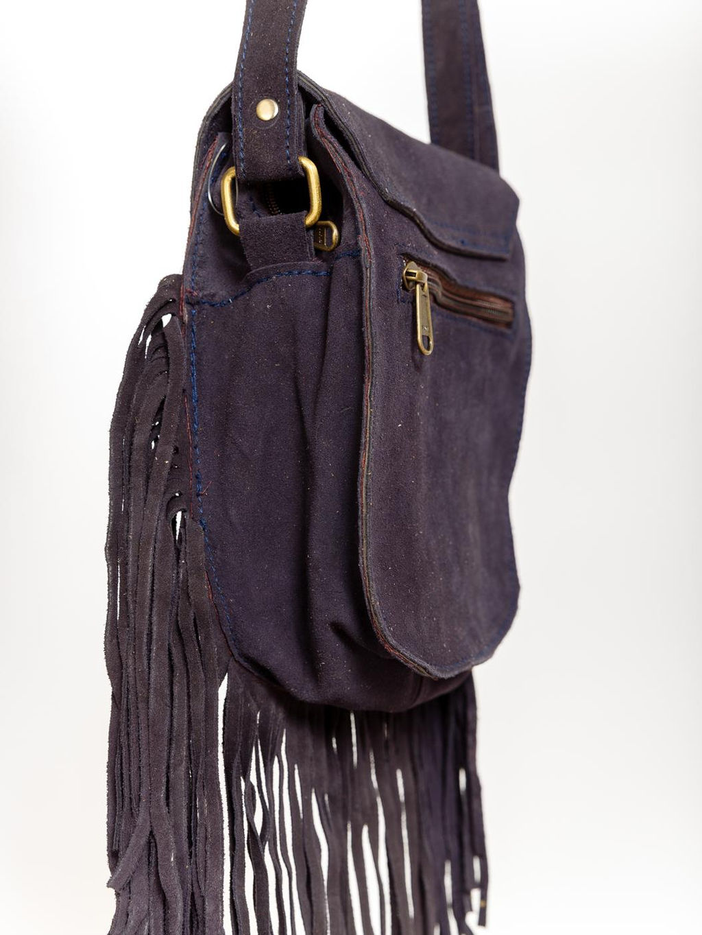 Сумка замшевая с бахромой через плечо 1111/5 - Ганг фото 3