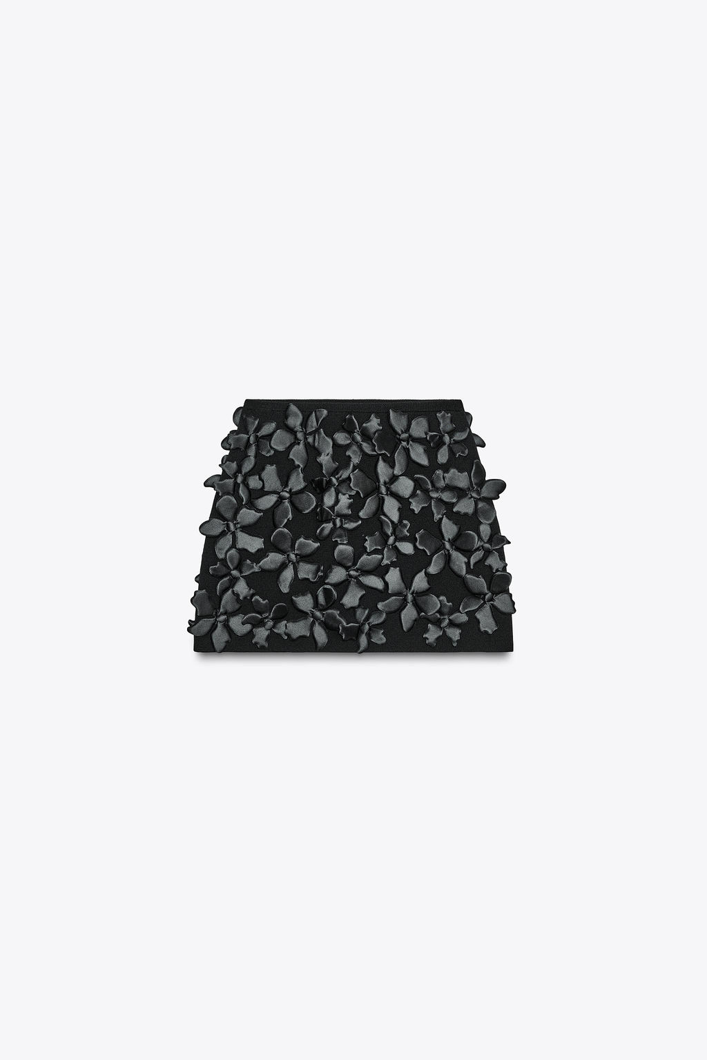 FLORAL TEXTURED KNIT MINI SKIRT - Zara фото 4