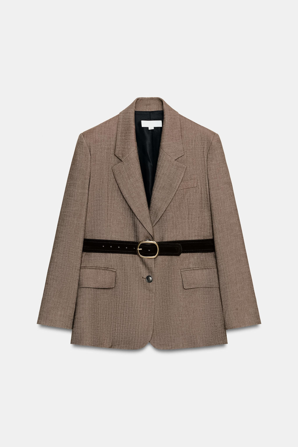 BLAZER ESPIGA CINTUR?N / Marr?n - Zara фото 7