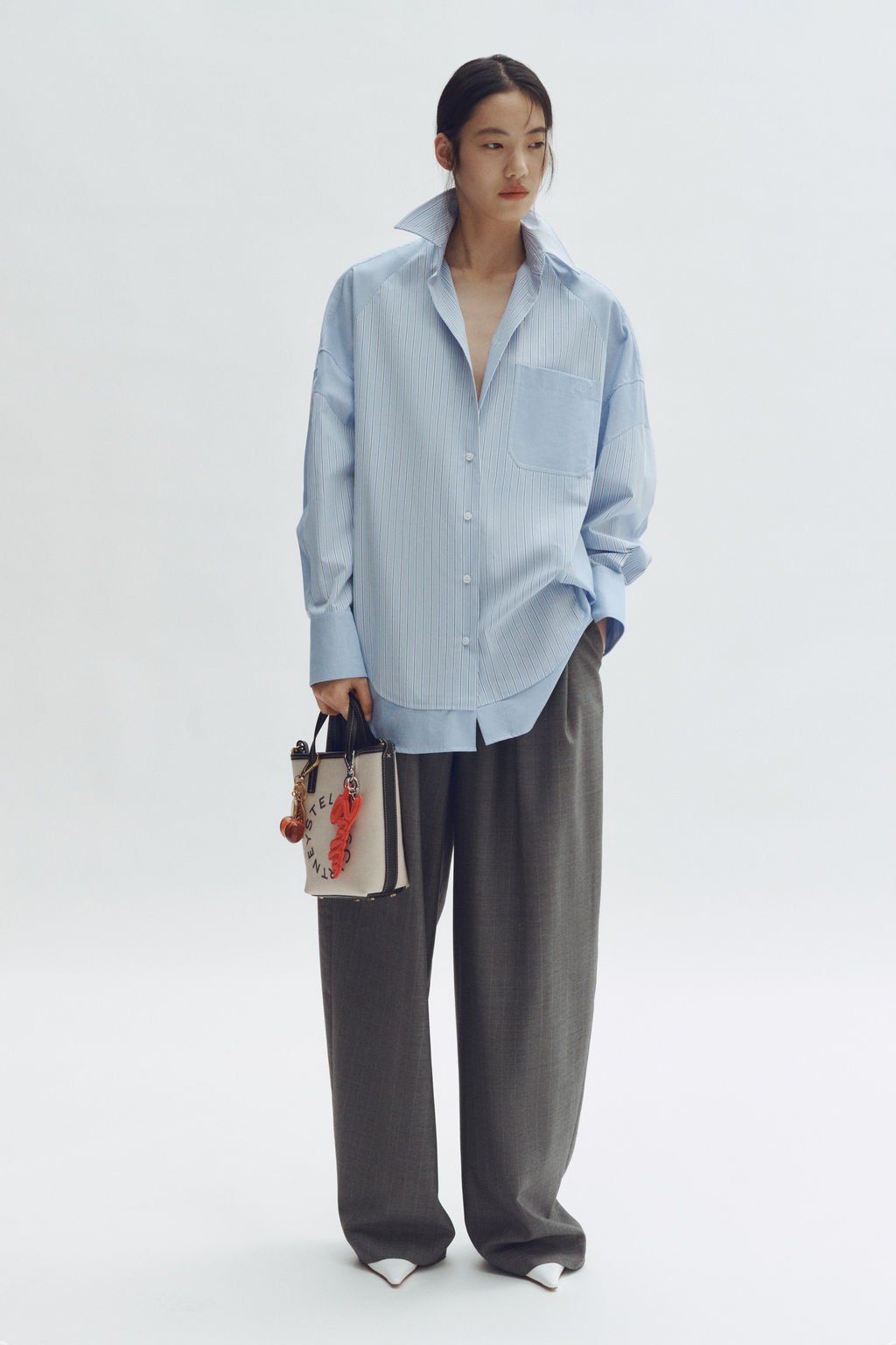 Camisa oversize de popelina con paneles - H&m фото 2