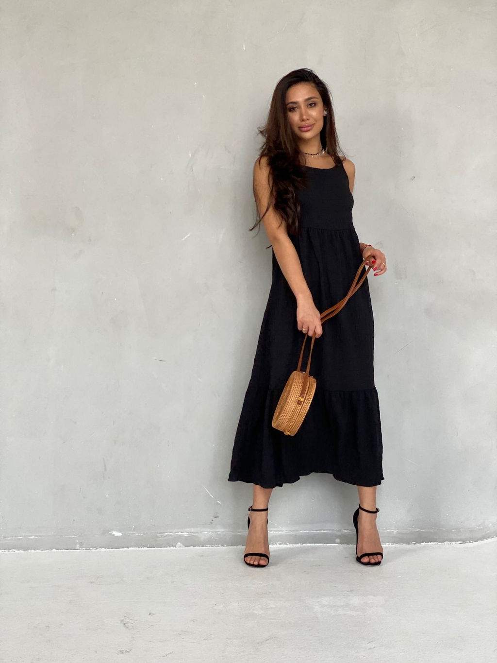 Martichelli Сарафан длинный чёрный  фото 13