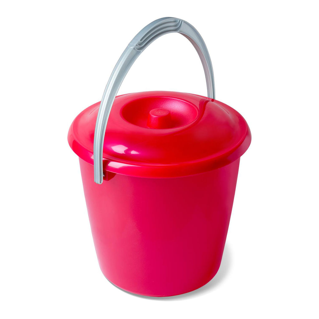 Ведро п/эт. 10л с крышкой (пищевое, цветное перламутровое)