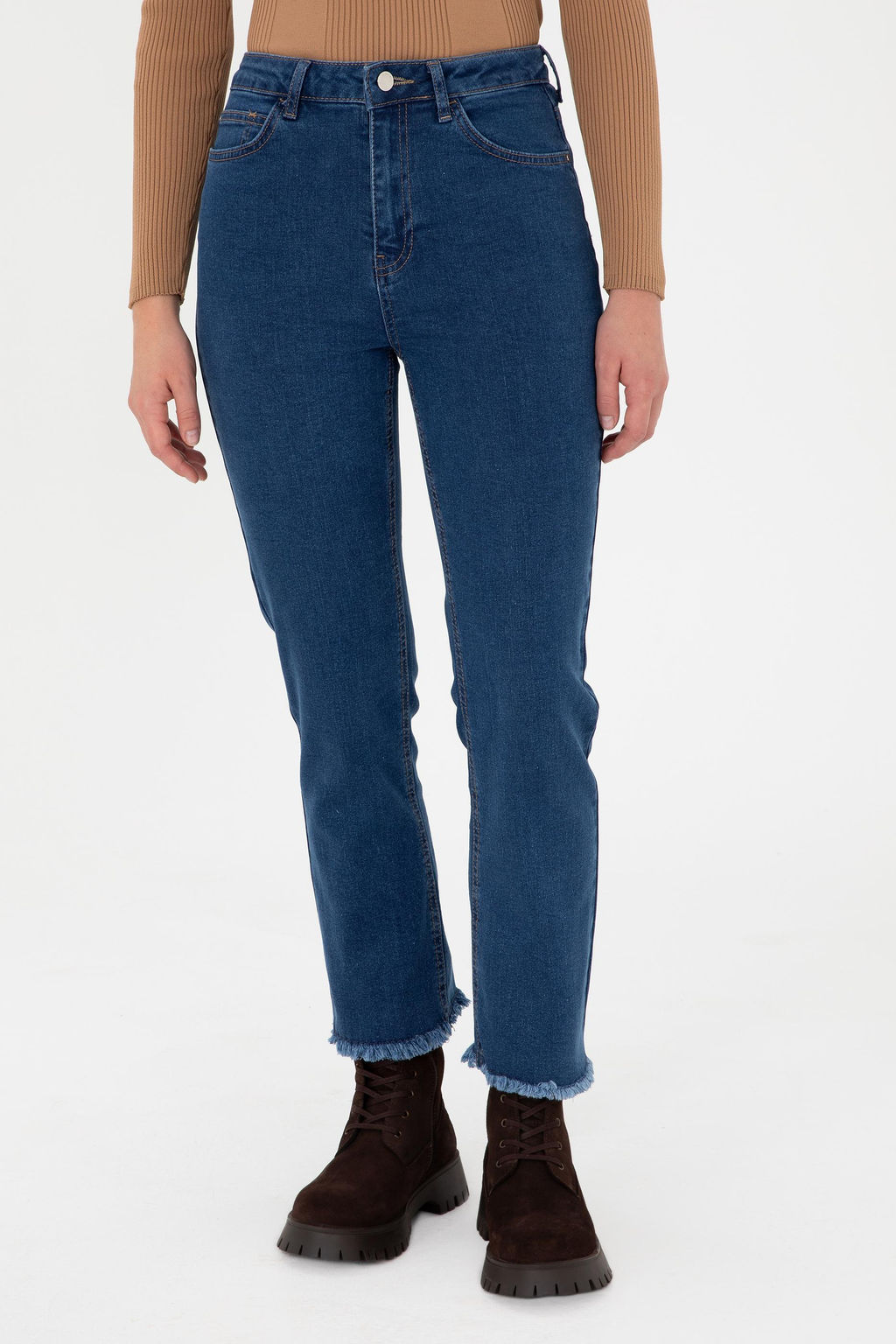 Брюки джинсовые женские U.S. Polo Assn хлопок с эластаном синие  фото 2