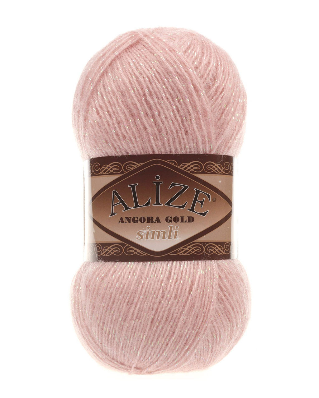 Ангора голд сим (Angora gold sim) пряжа Alize 20%шерсть 5%метанит 75%акрил 5х100г/500м фото 8