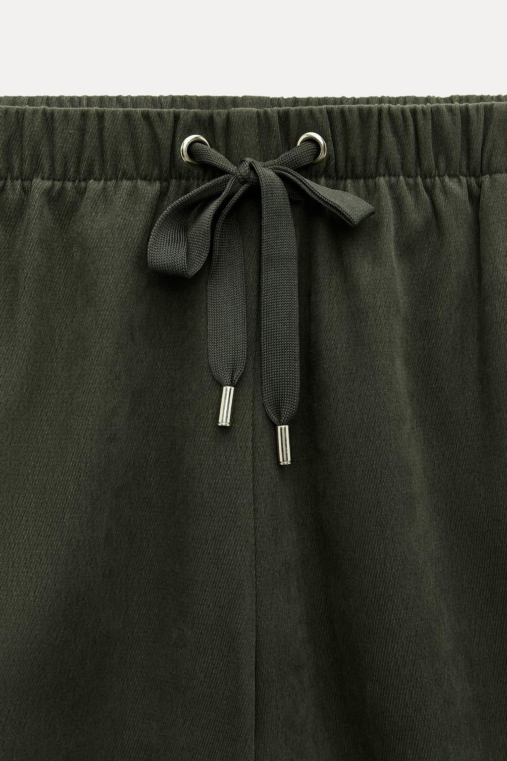 TEXTURED WIDE-LEG TROUSERS - Zara фото 23