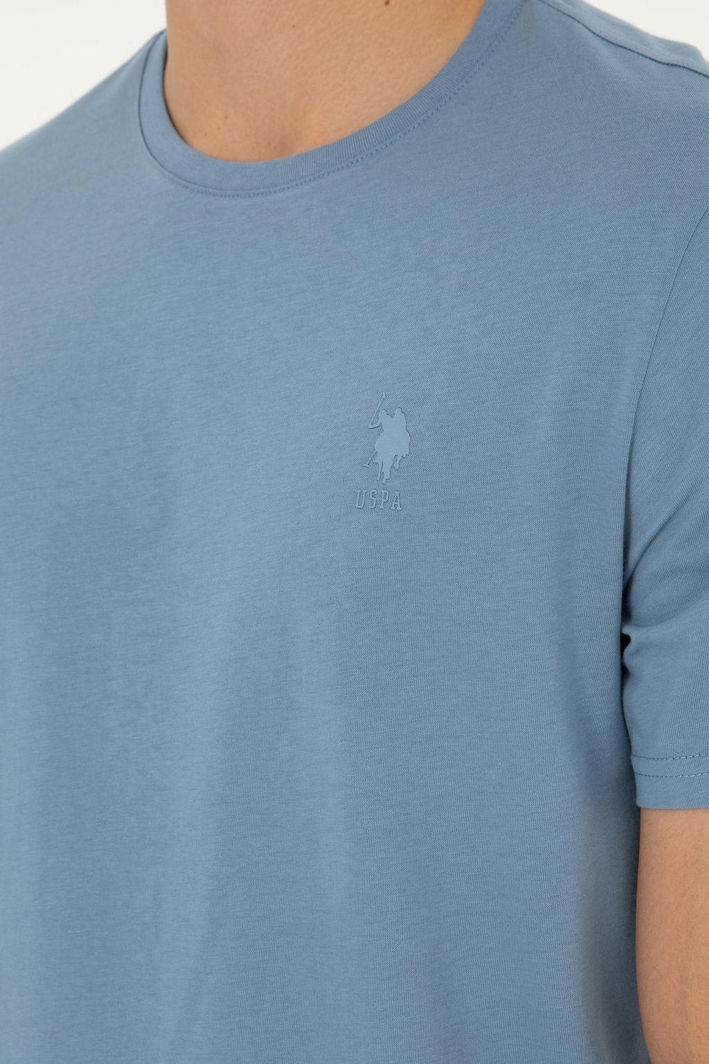 Футболка мужская U.S. Polo Assn базовая индиго хлопок  фото 14