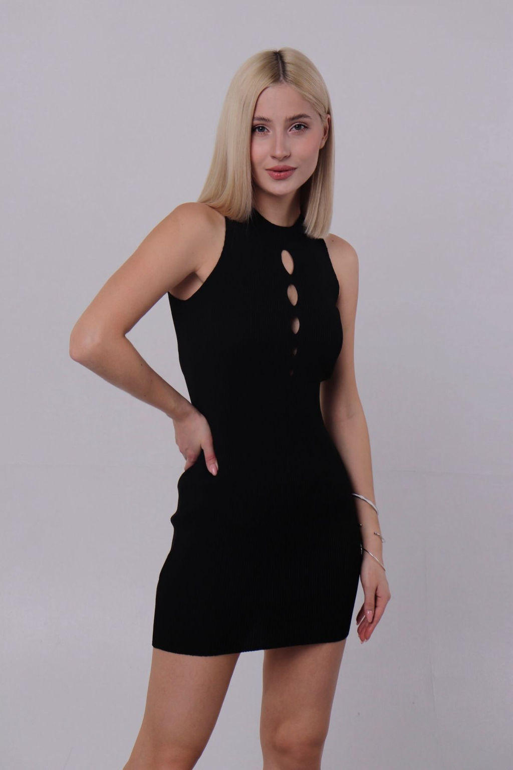 Мини-платье чёрное - Martichelli фото 8