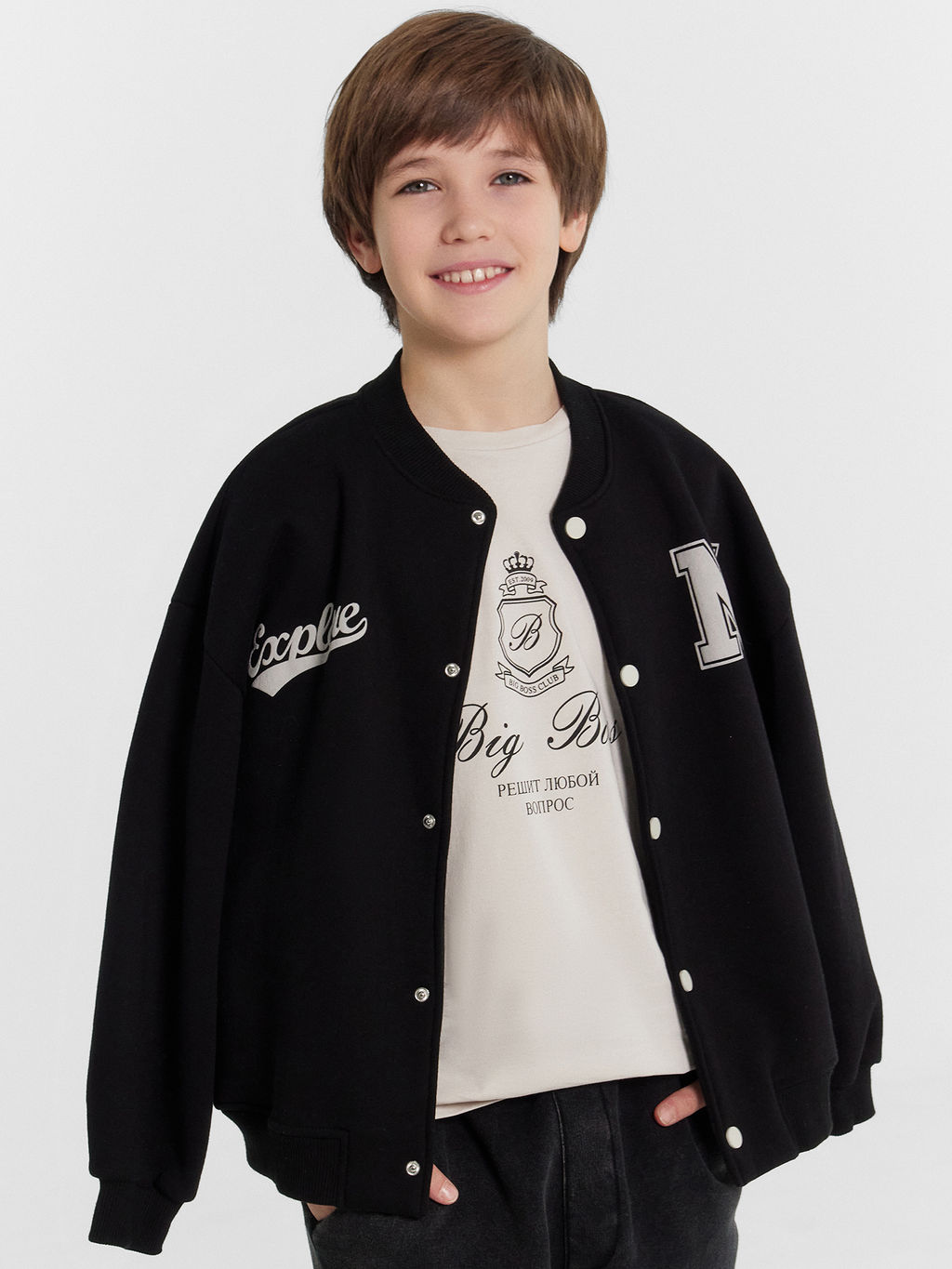 Футболка для мальчиков с принтом Big boss решит любой вопрос - Mark formelle фото 2