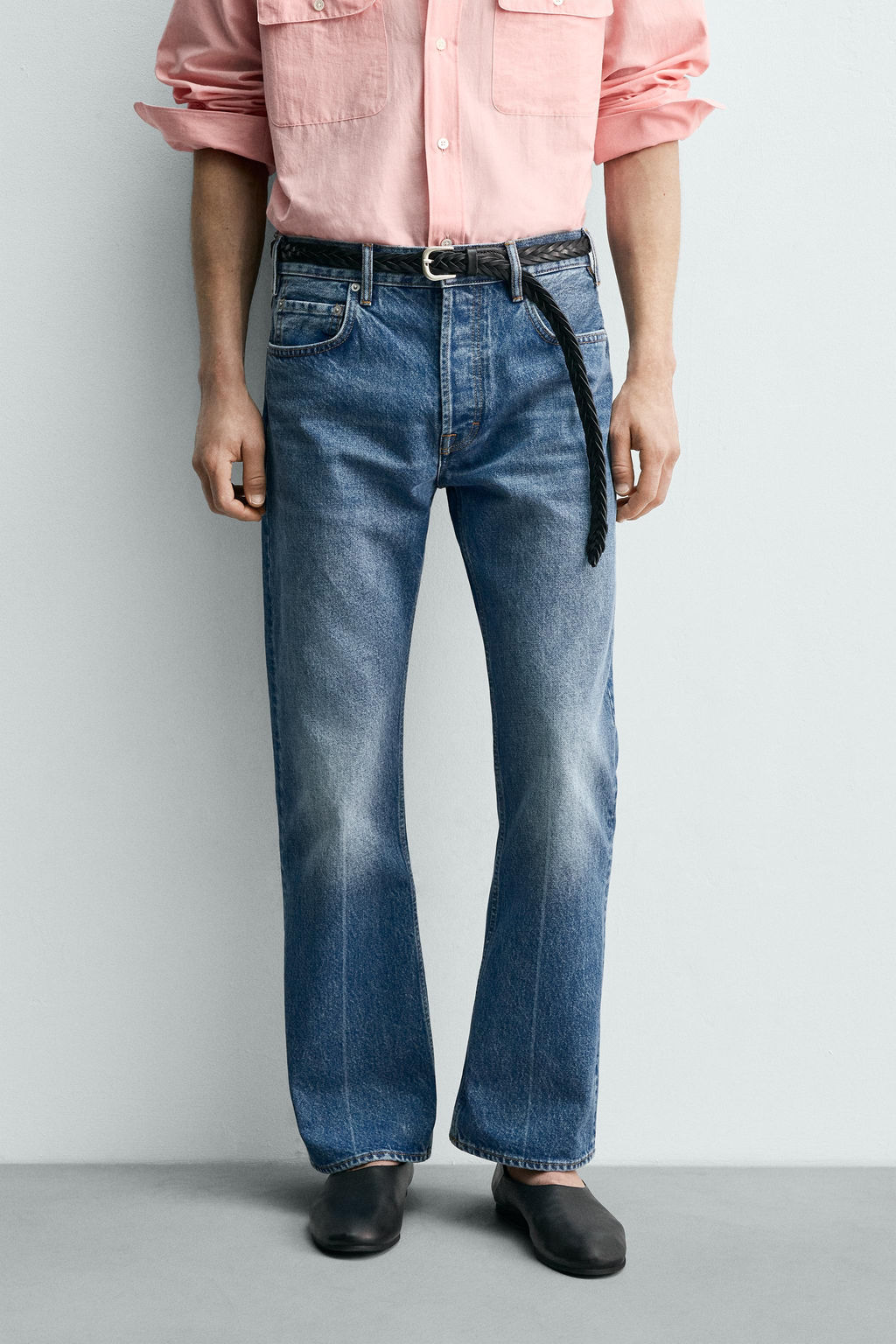 JEANS STRAIGHT FIT BOOTCUT AARON LEVINE X ZARA / Azul medio  фото 2