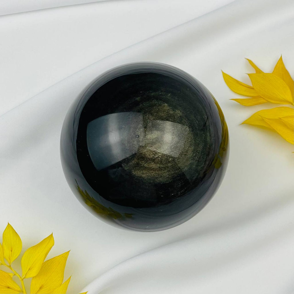 Шар из Обсидиана золотистого