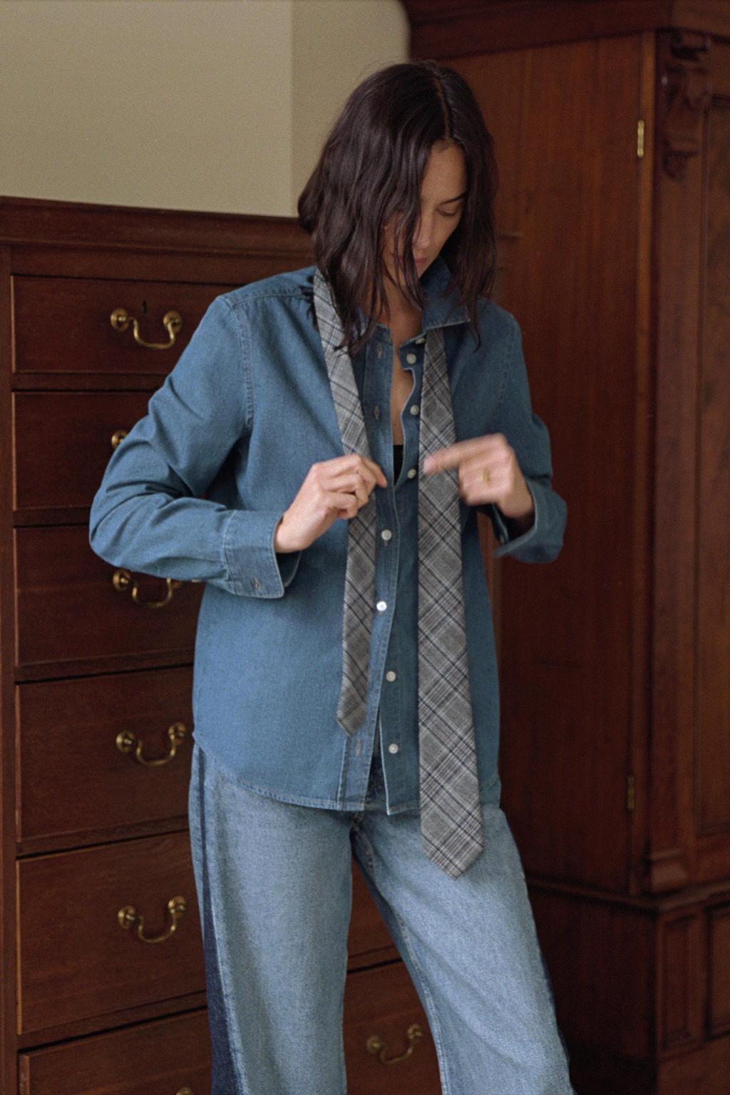 ZW COLLECTION TAPERED PATCHWORK JEANS - Zara фото 2