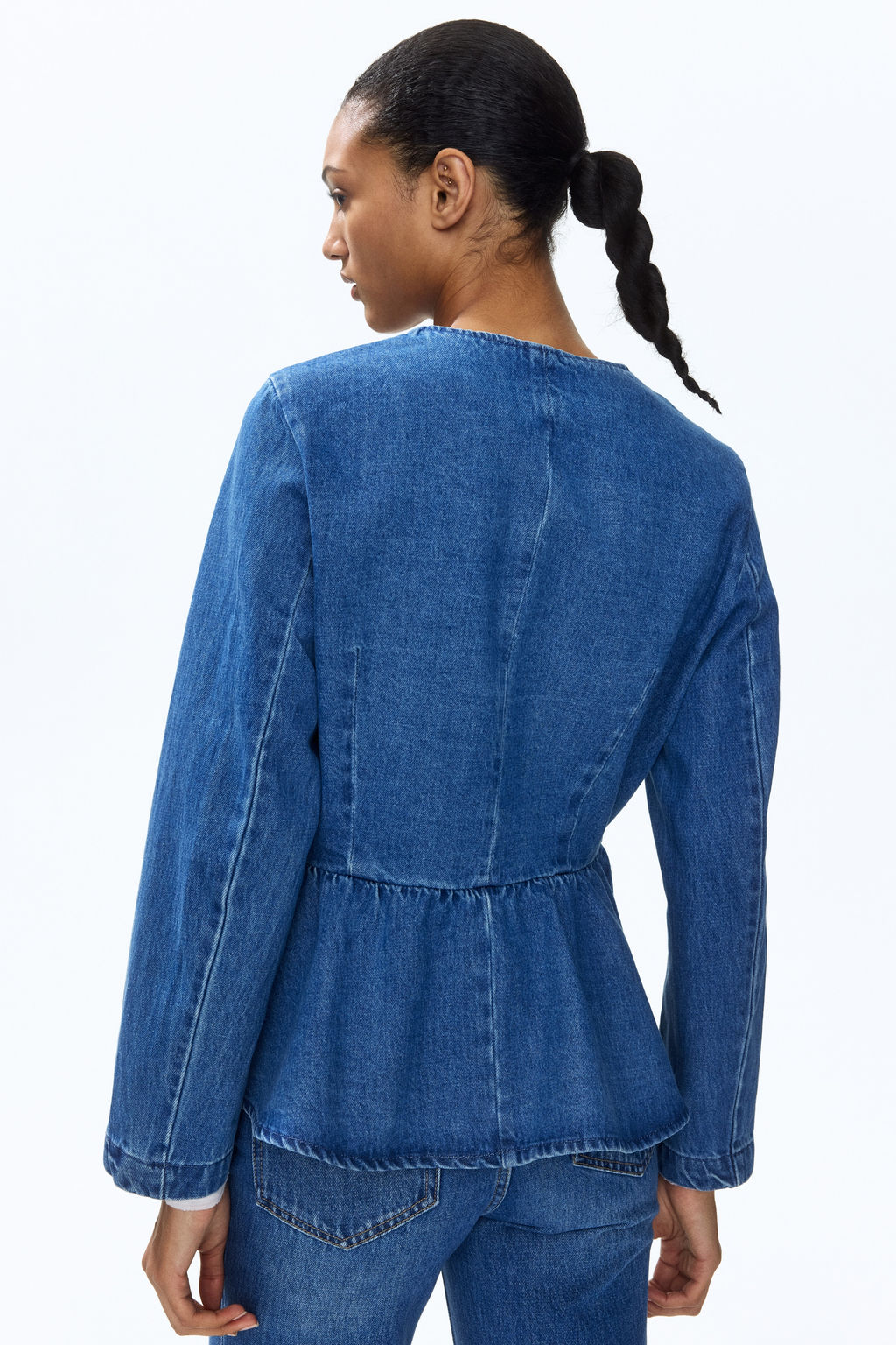 Collarless peplum jacket - H&m фото 6