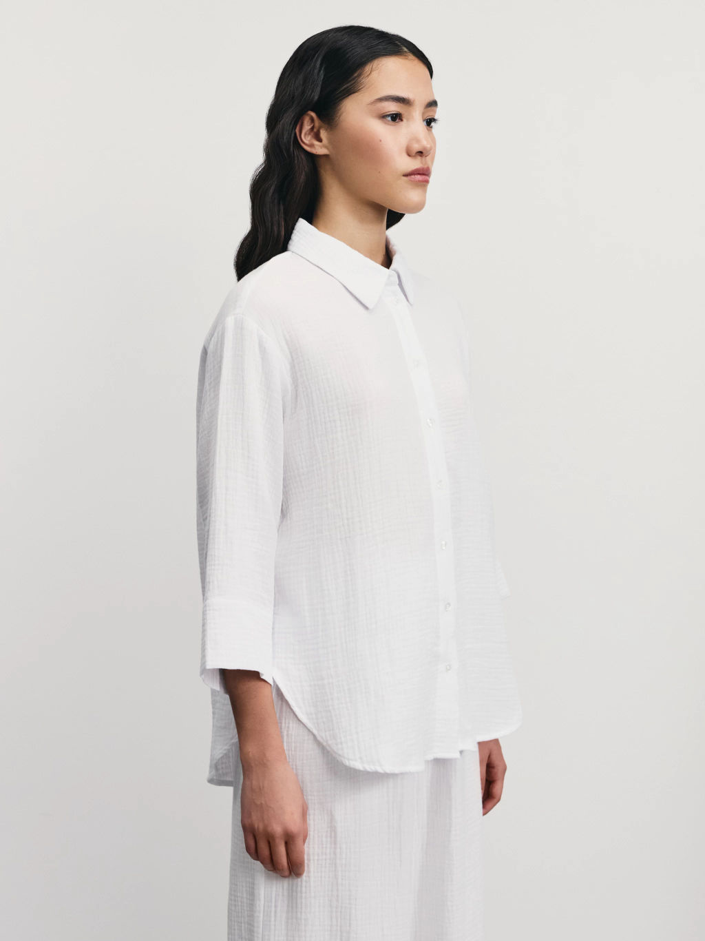 Рубашка из муслина с рукавом 3/4 / Zarina  фото 5