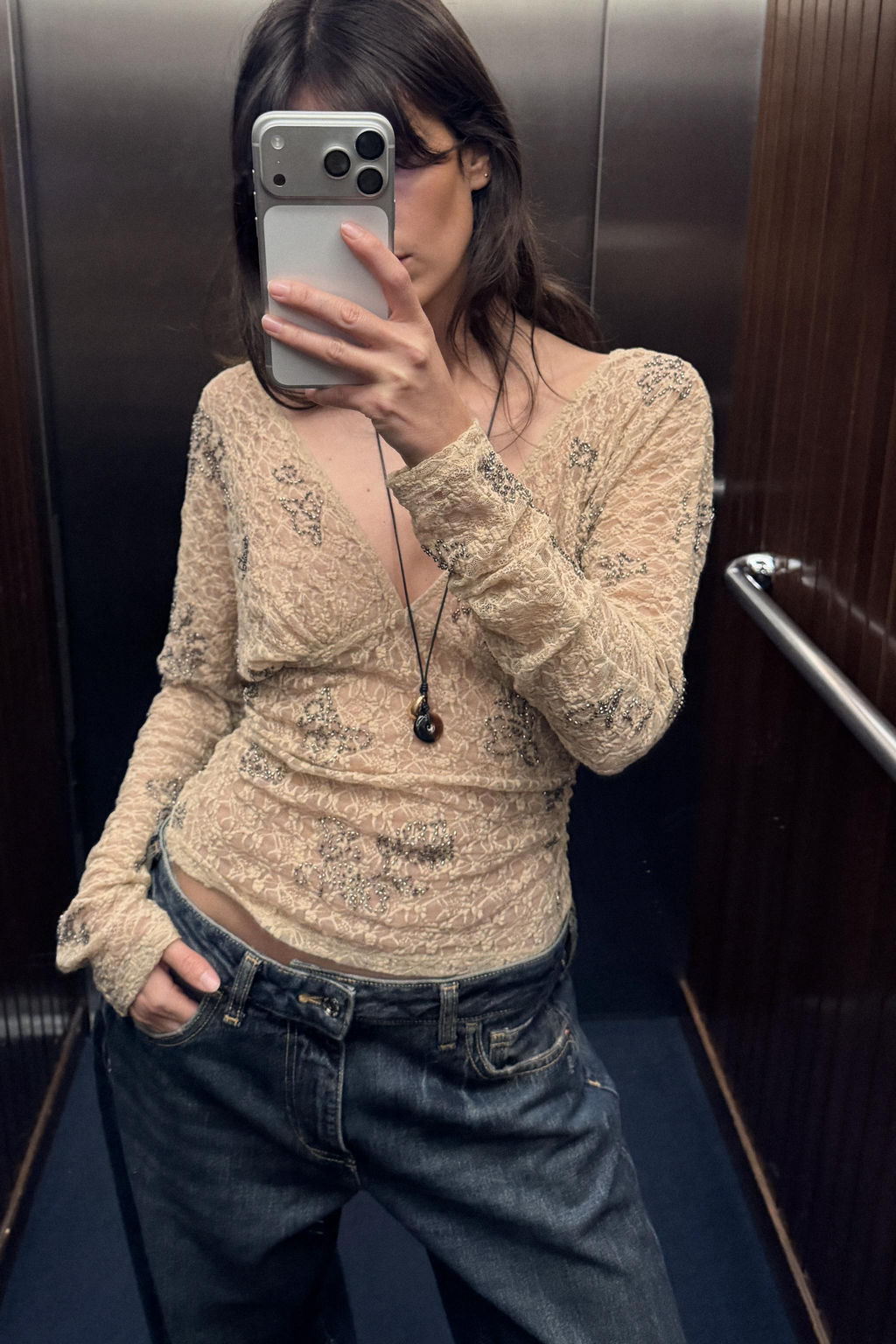 TOP WITH BEADED EMBROIDERY - Zara фото 2