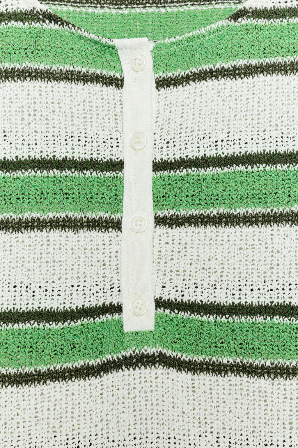 CAMISETA R?STICA CUELLO PANADERO / Raya verde