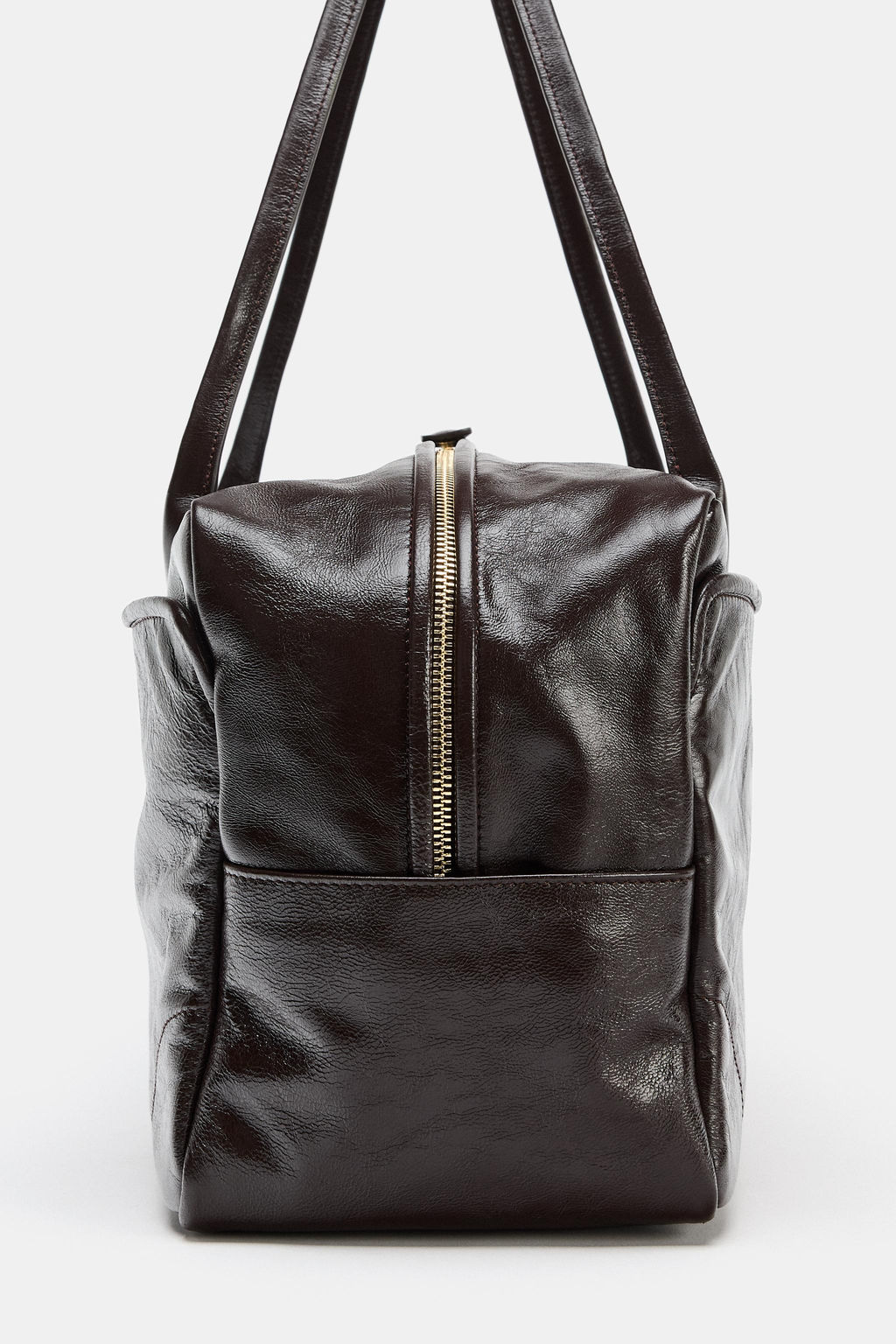 MAXI LEATHER BOWLING BAG - Zara фото 4