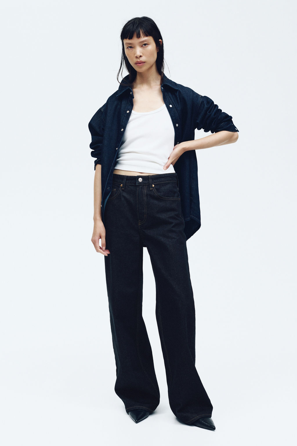 Wide High Waist Jeans - H&m фото 15