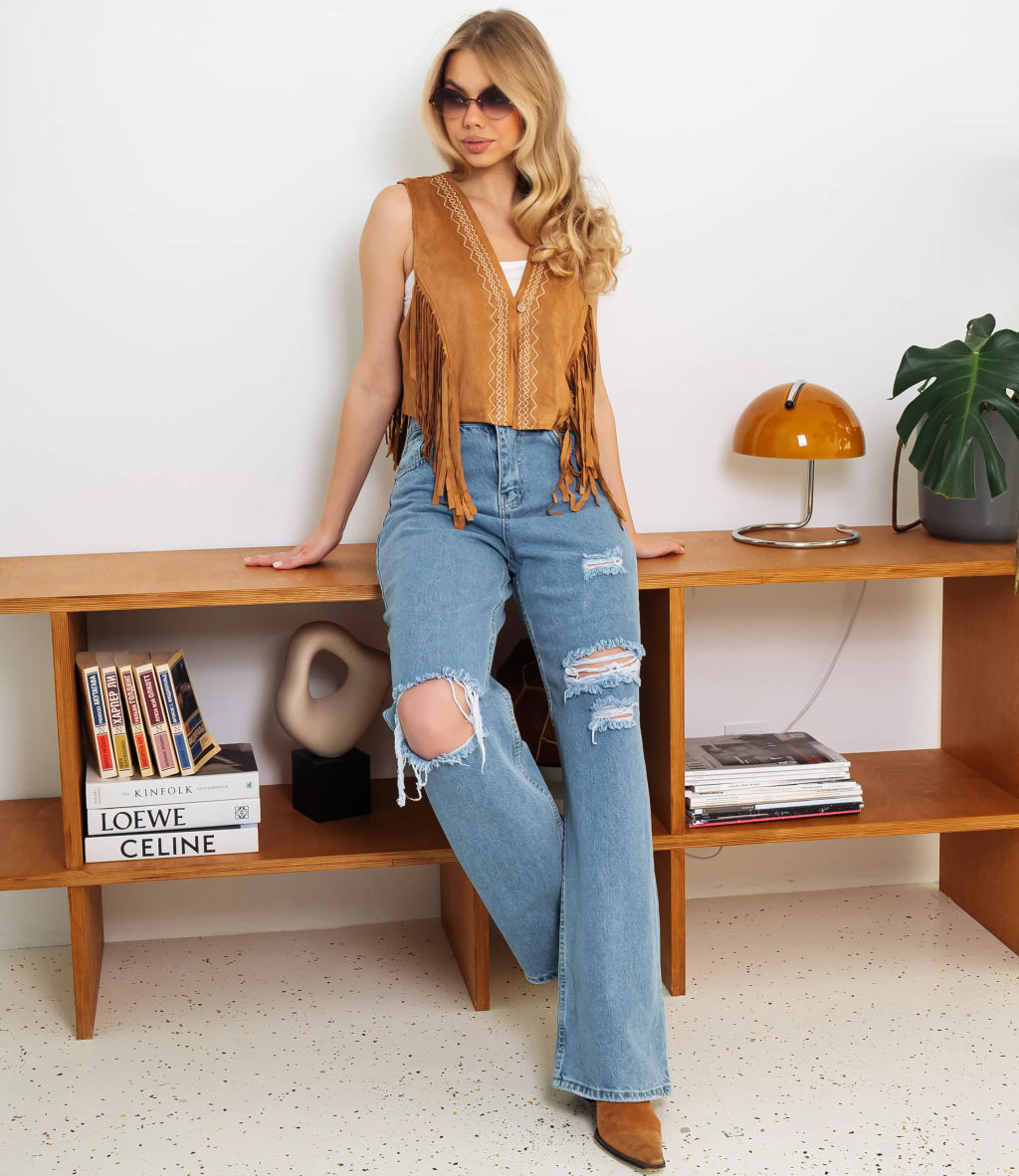 Жилет #КТ88399, коричневый - Dommod фото 4