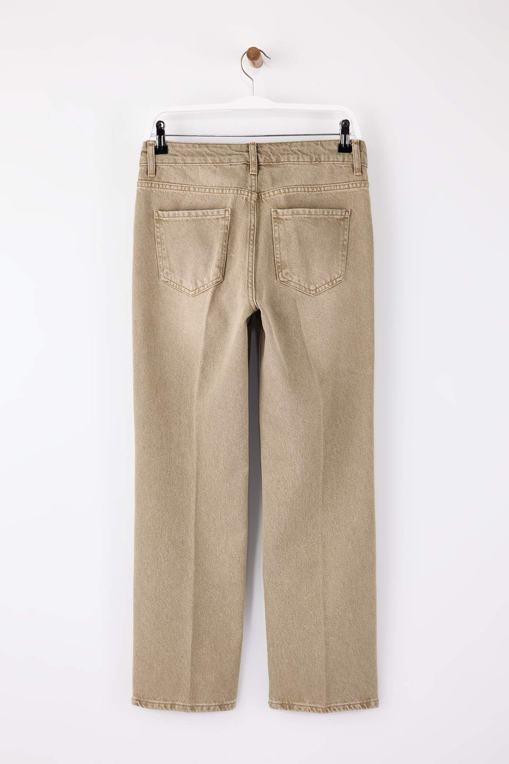 Bej Utu Izli Normal Bel Straight Jeans TWOSS26JE00049