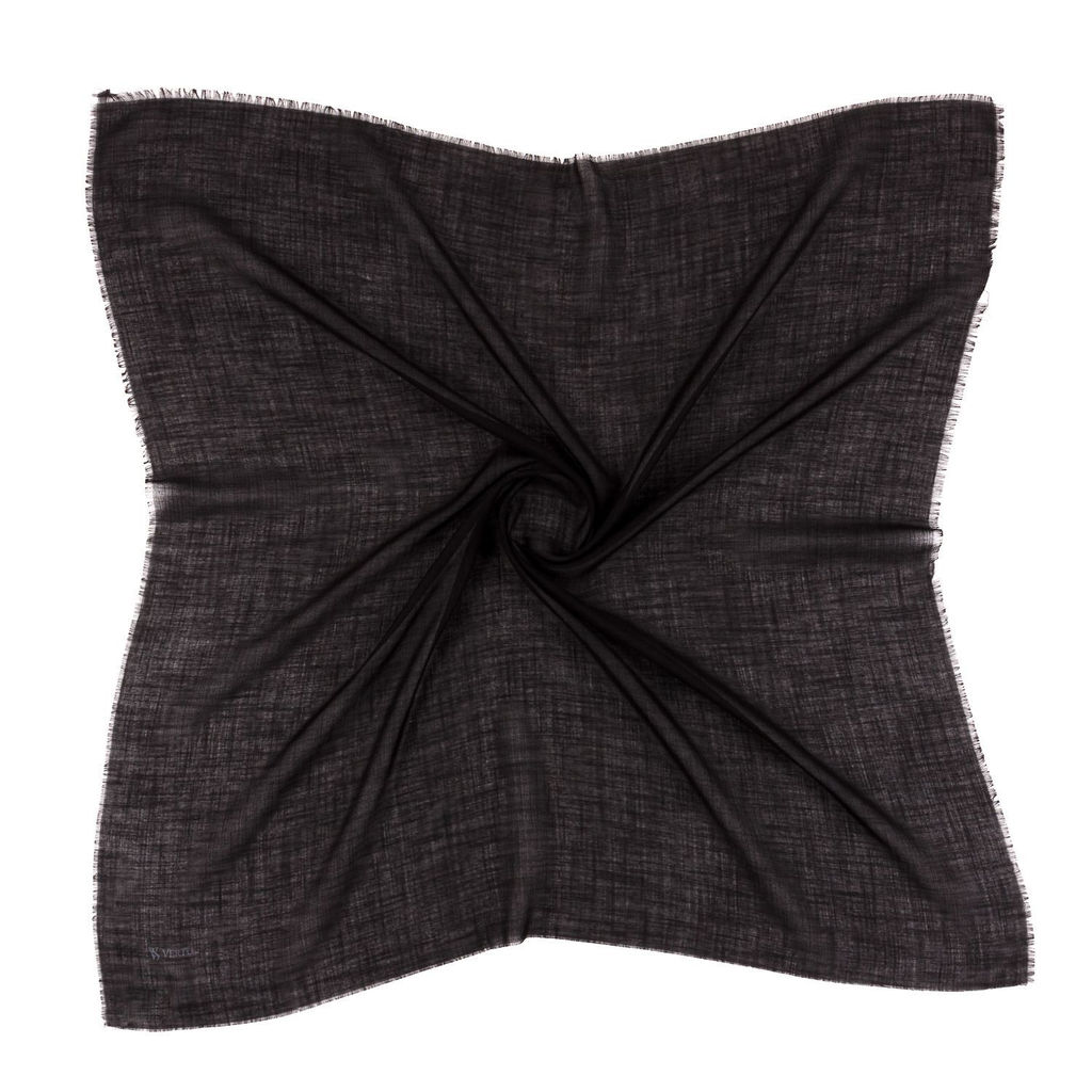 Платок турецкий на голову, однотонный MAGROM, черный, 100 х 100 см, из 100% хлопка