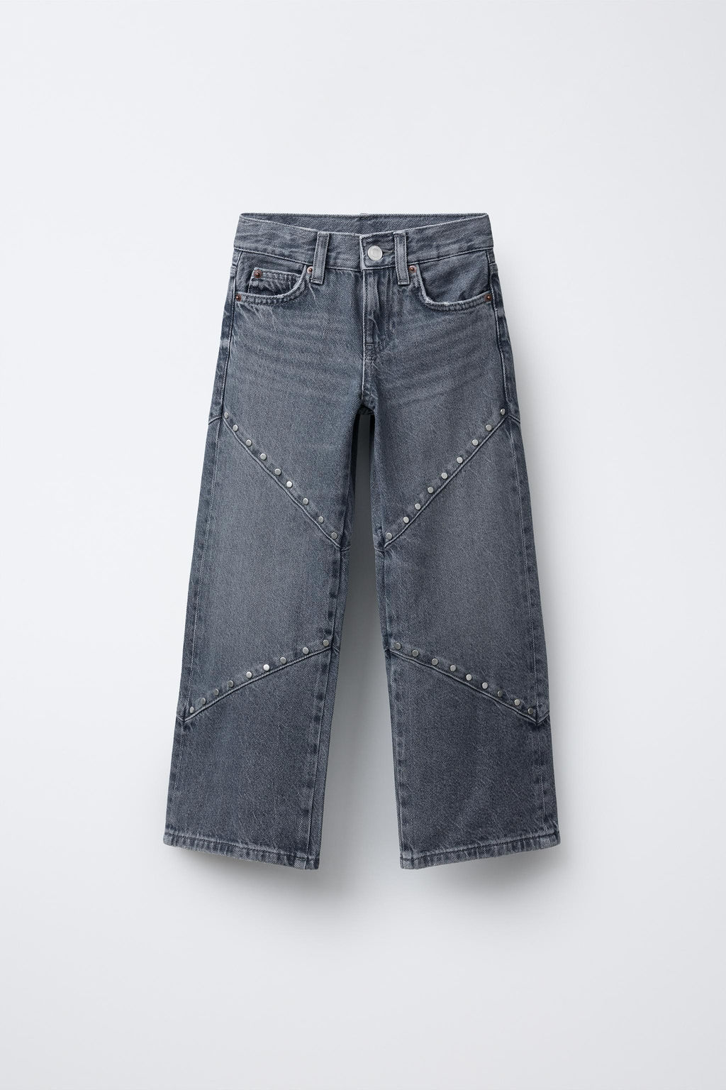 WIDE-LEG JEANS WITH STUDS
