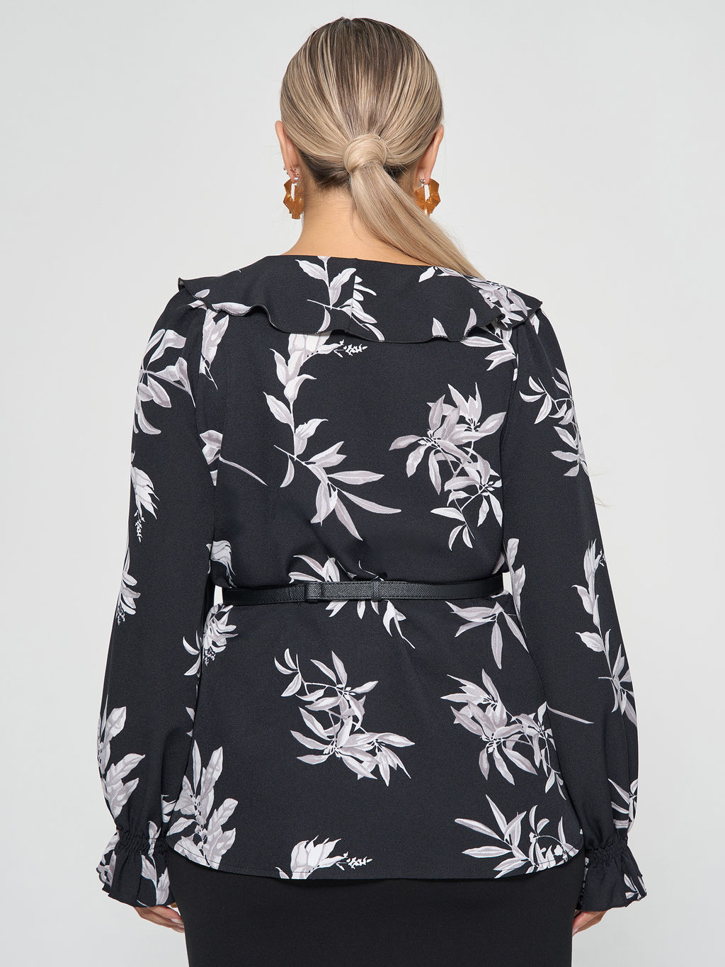 Блузка 0059-26 черный муар