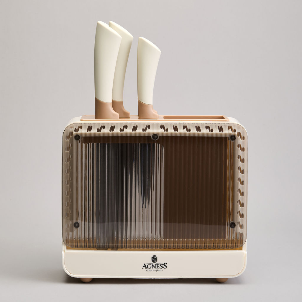 НАБОР НОЖЕЙ AGNESS НА ПЛАСТИКОВОЙ ПОДСТАВКЕ, 6 ПРЕДМЕТОВ  фото 5