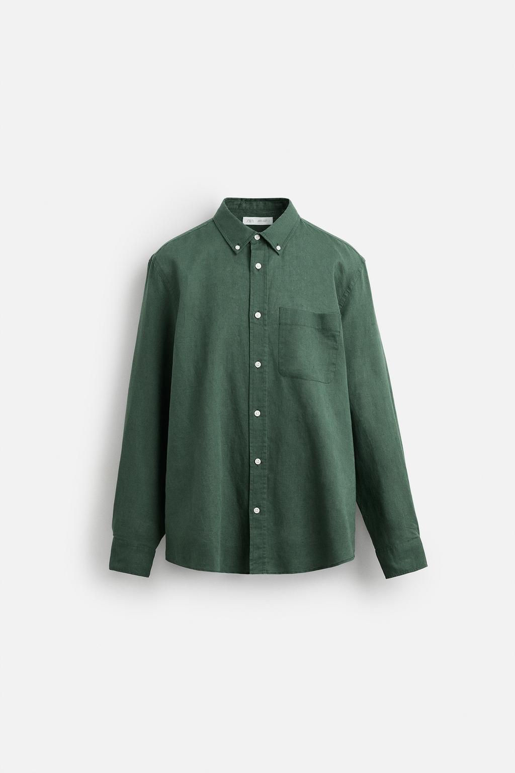COTTON - LINEN SHIRT - Zara фото 11