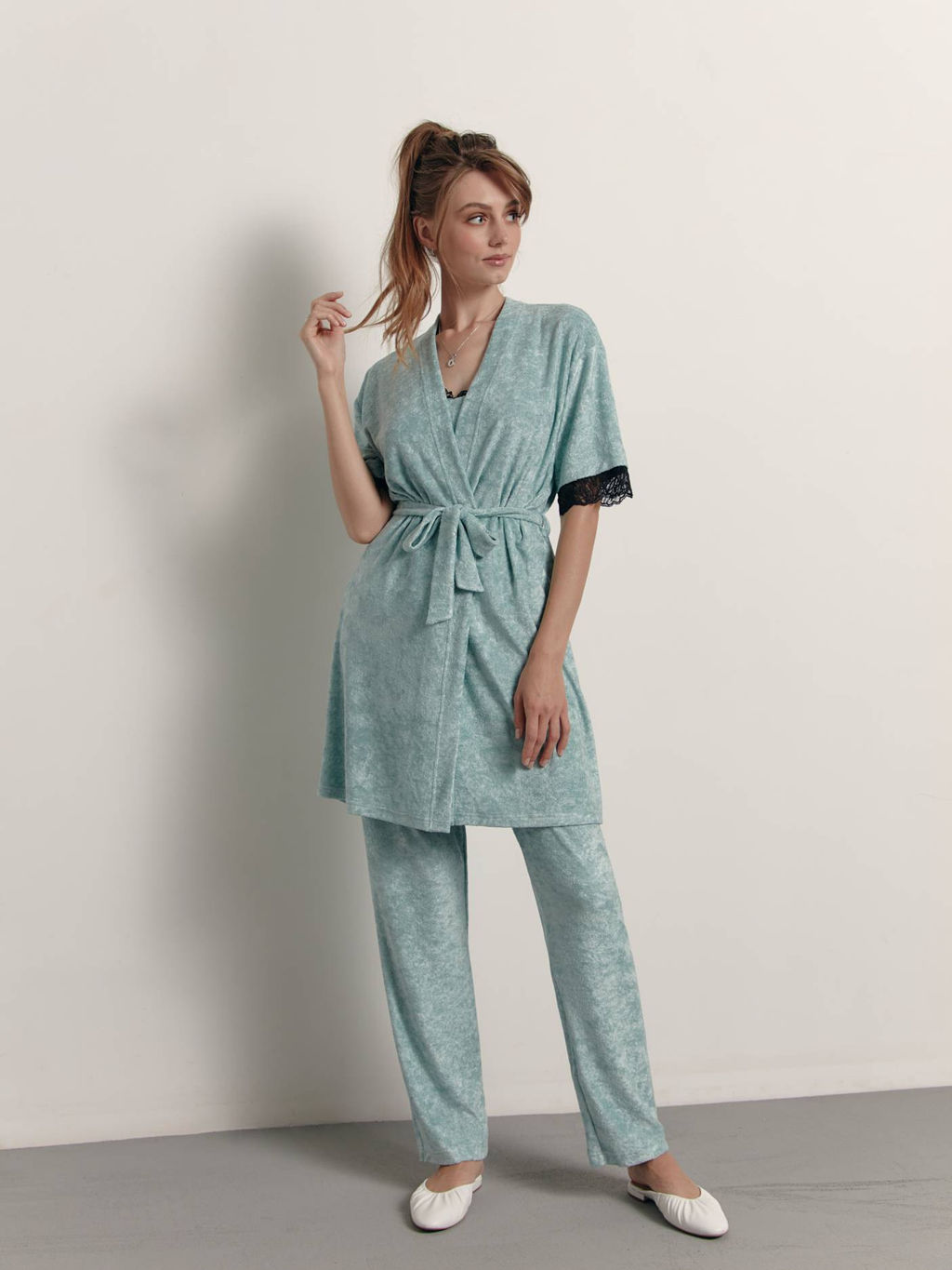 CONTE Брюки свободного кроя для дома INSOMNIA LHW 1439 mint - Conte elegant фото 4