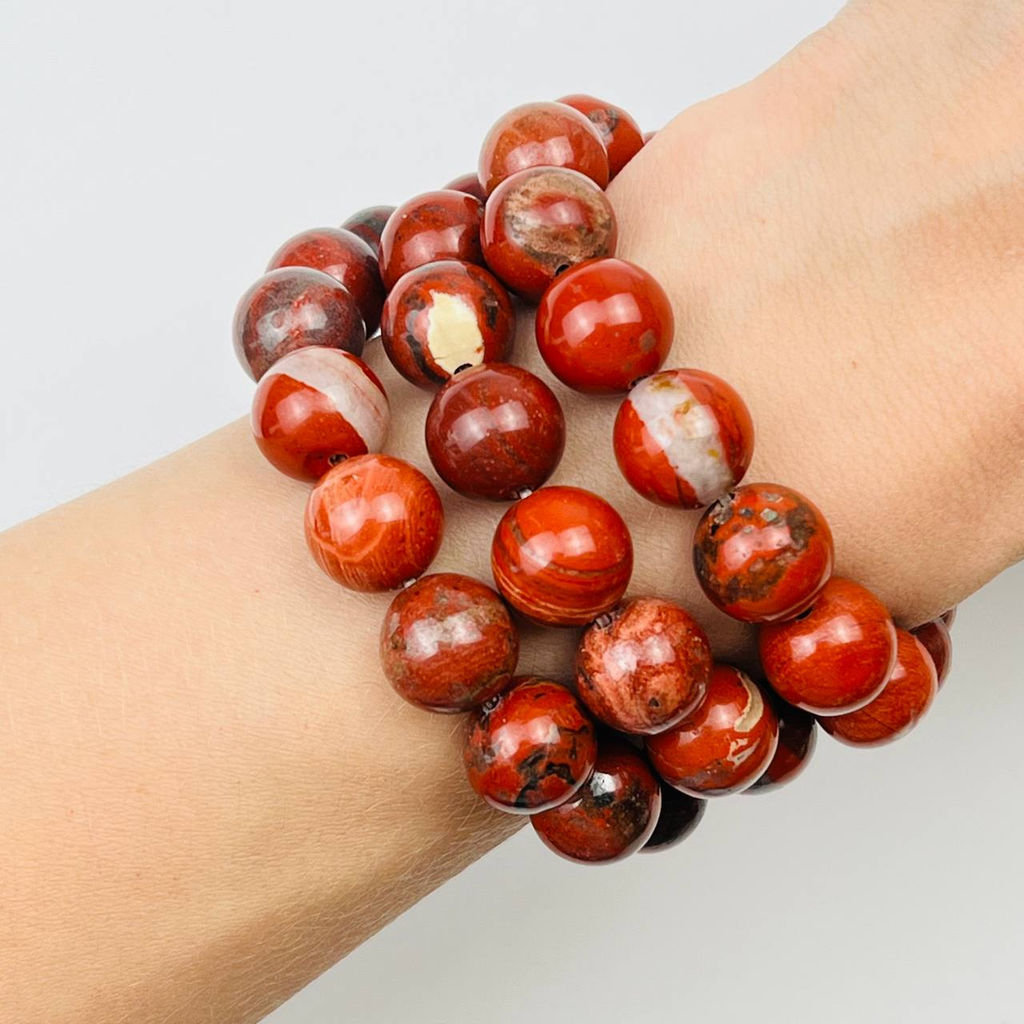 Бусины для украшений из кирпичной Яшмы " (30 бусин) 36 см