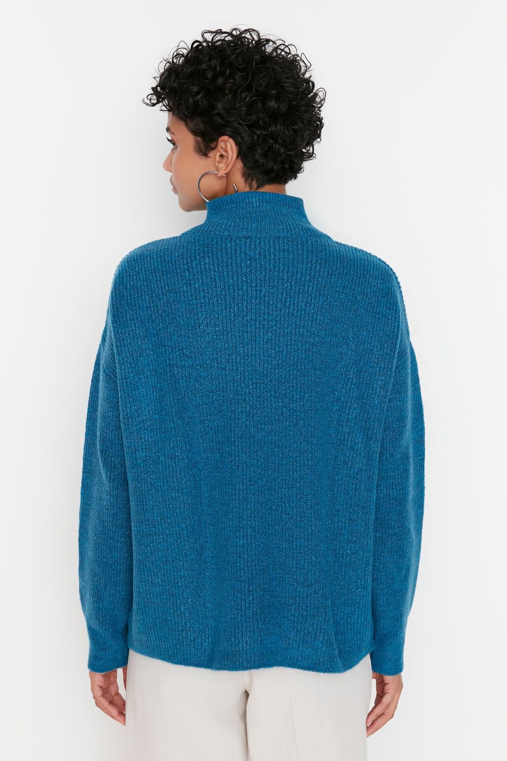 Antrasit Couple Yumusak Dokulu Fermuarl? Triko Kazak TWOAW20XS0009 - Trendyolmilla фото 19