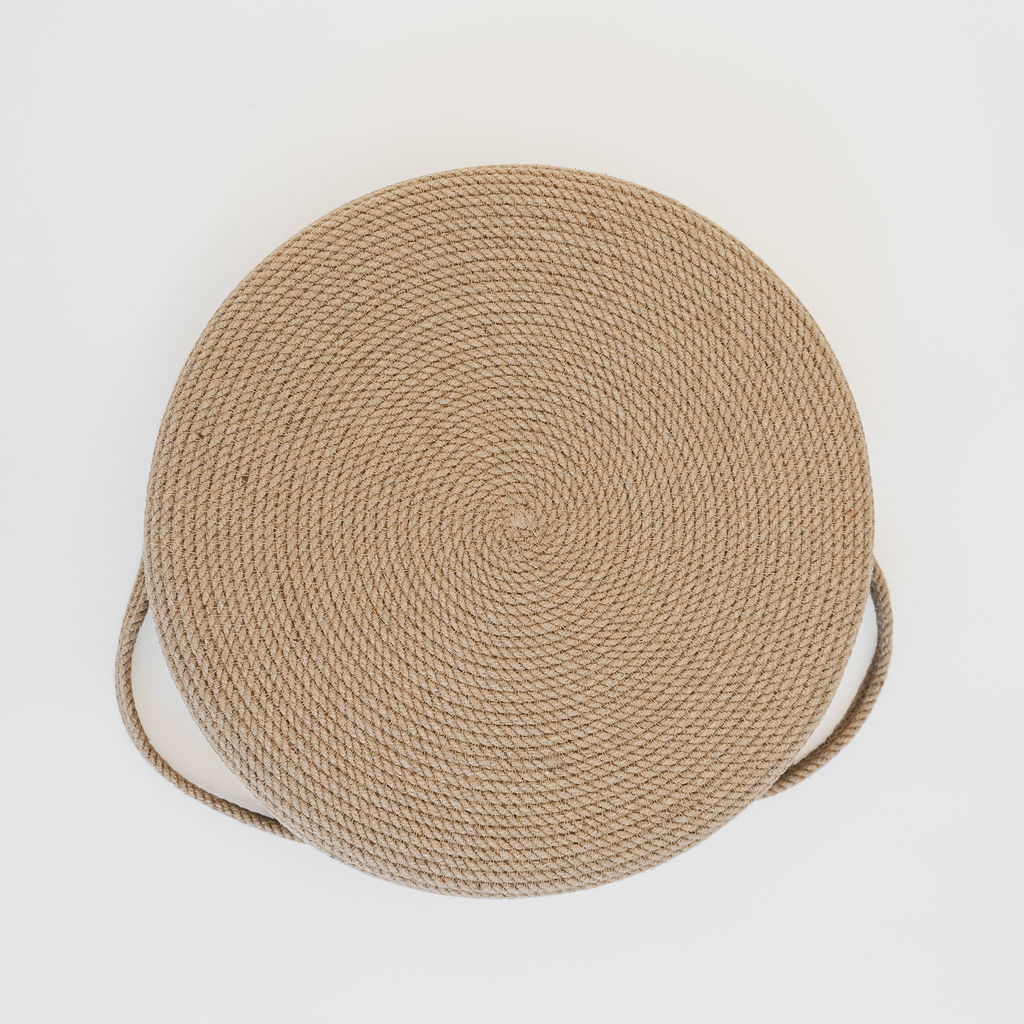 Корзина-лежанка для животных из джута d-40см с ушками - Уютности фото 7