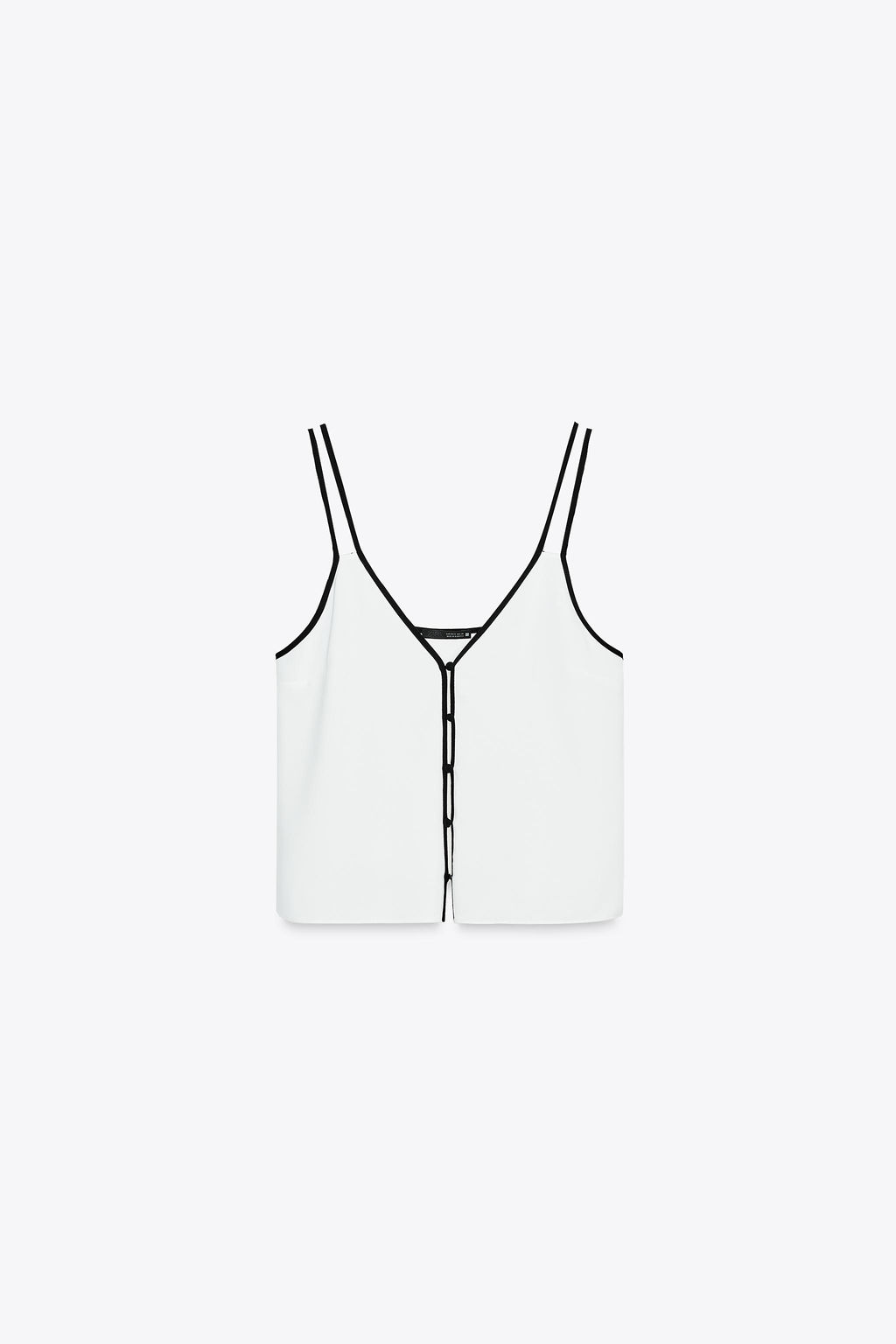 CONTRAST TRIM CAMISOLE TOP - Zara фото 20