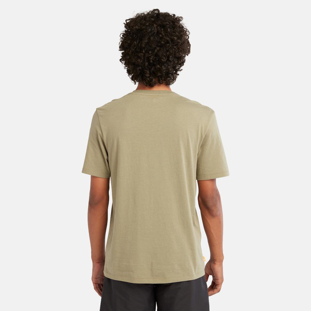 Футболка Timberland T-Shirt Brand Carrier Linear Graphic Regular оливковая  фото 3