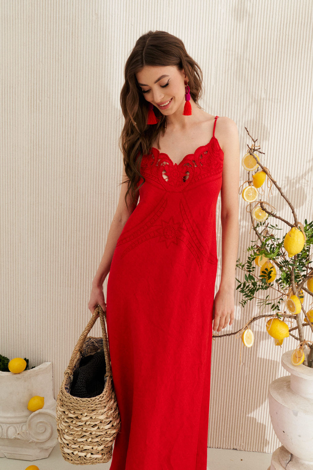 Платье - комбинация 1022 (Лен - 100%) - Elletto фото 64