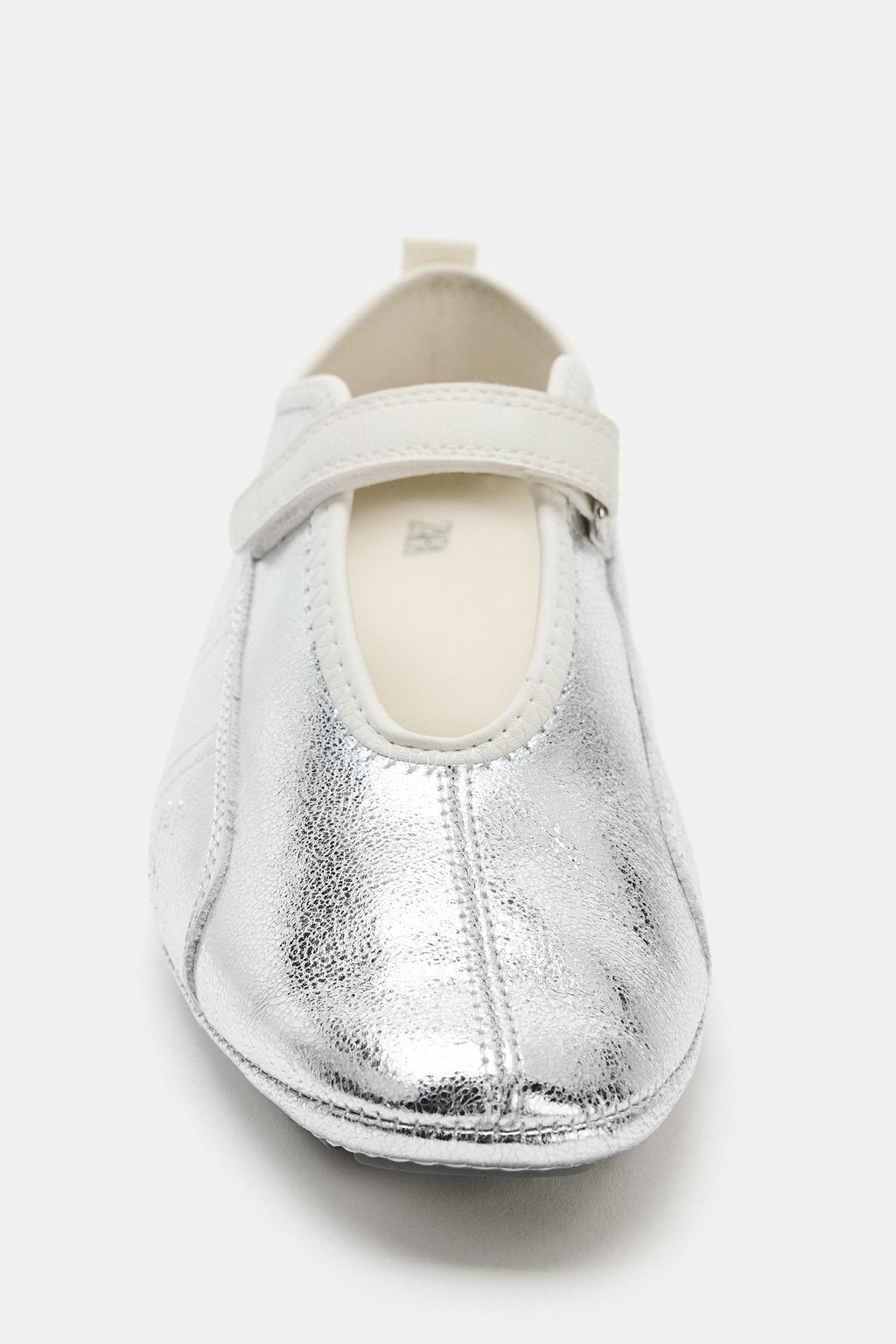 BAILARINA DEPORTIVA PIEL METALIZADA / Plata
