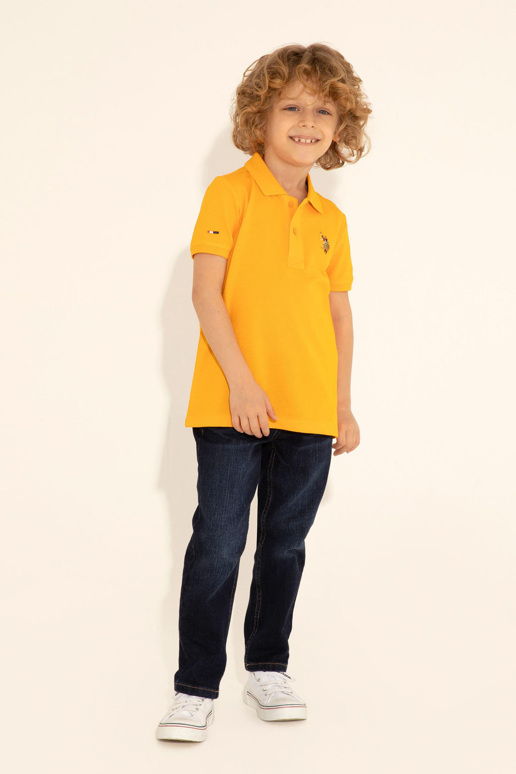 Оранжевая базовая футболка для мальчика - U.s. polo assn фото 10