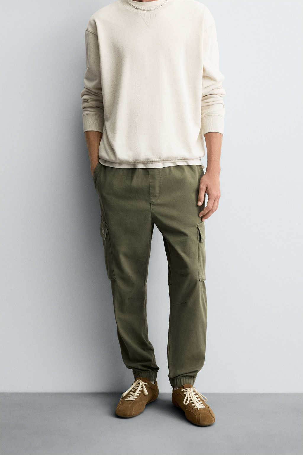 SLIM FIT CARGO TROUSERS - Zara фото 11